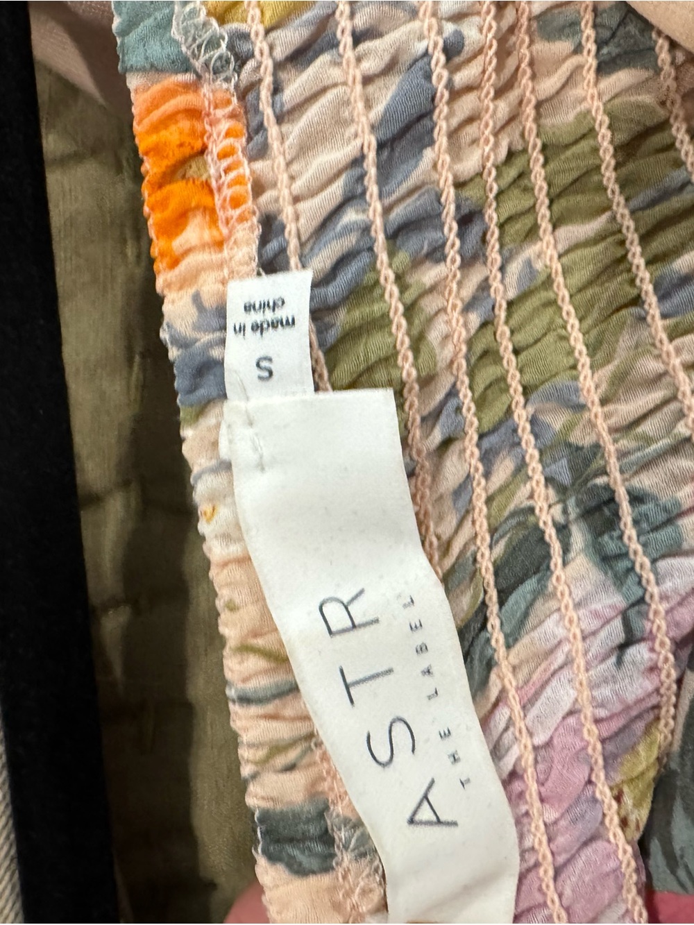 Astr Pastel Floral Ruched Bustier in Pink, Yellow & Green - Picture 5 of 5